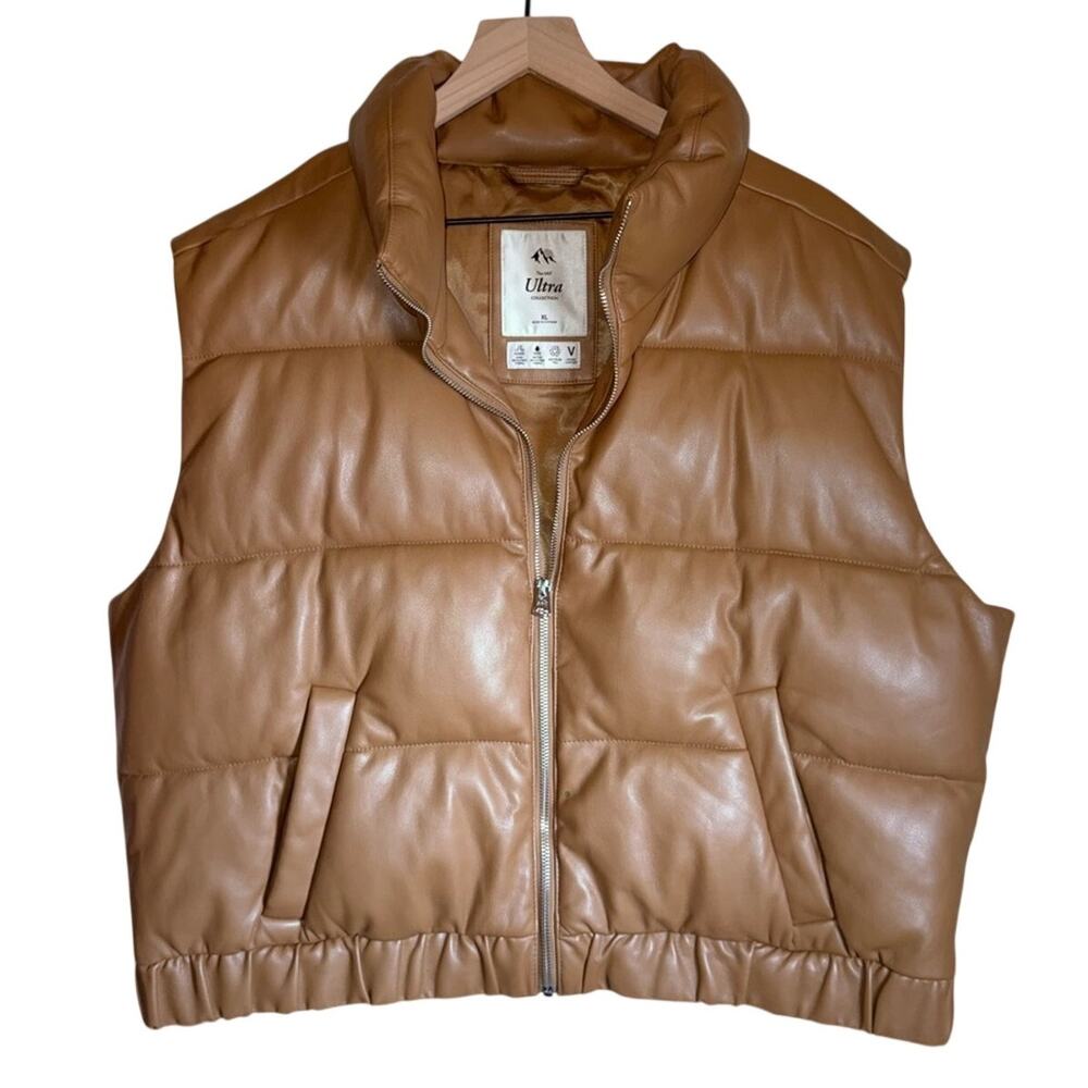 ABERCROMBIE AND FITCH Ultra Collection leather puffer back to school vest XL